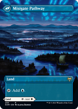 Load image into Gallery viewer, Magic the Gathering - Hengegate Pathway / Mistgate Pathway (Borderless) - Kaldheim (FOIL)
