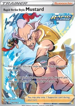 Pokémon TCG: Rapid Strike Style Mustard Full Art 162/163 - Sword & Shield Battle Styles