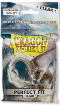 Dragon Shield Standard Perfect Fit Sleeves - Clear/Clear (100 Sleeves)