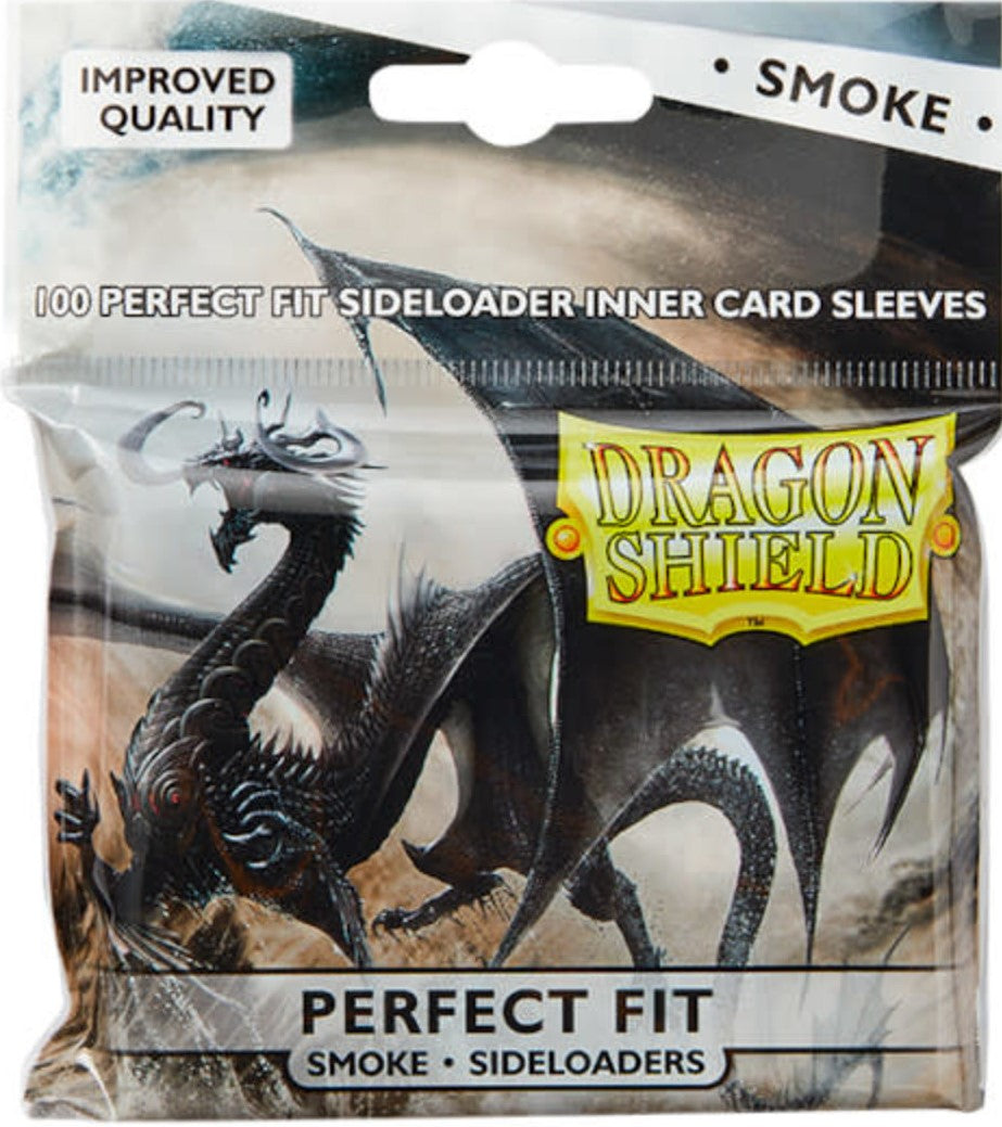 Dragon Shield Standard Perfect Fit Sideloading Sleeves - Clear/Smoke (100 Sleeves)