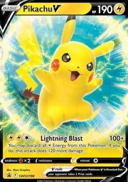 Pokémon TCG: Pikachu V SWSH198 - Sword & Shield Black Star Promos