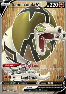 Pokémon TCG: Sandaconda V Full Art 175/198 - Sword & Shield Chilling Reign