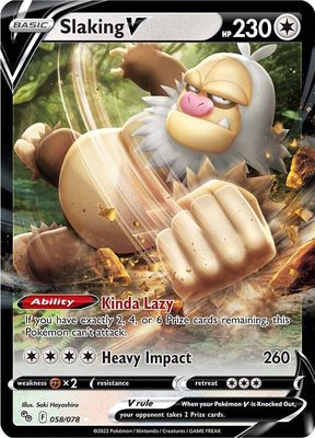 Pokémon TCG - Slaking V 058/078 - Pokémon GO