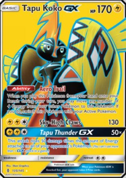 Pokémon TCG: Tapu Koko GX 135/145 - Sun & Moon Guardians Rising