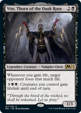 Magic the Gathering - Vito, Thorn of the Dusk Rose - Core Set 2021