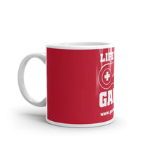 Load image into Gallery viewer, LIFE IS A GAME White&amp;Red glossy mug
