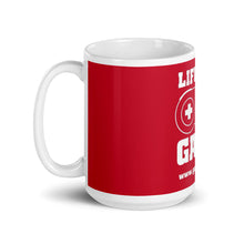 Load image into Gallery viewer, LIFE IS A GAME White&amp;Red glossy mug
